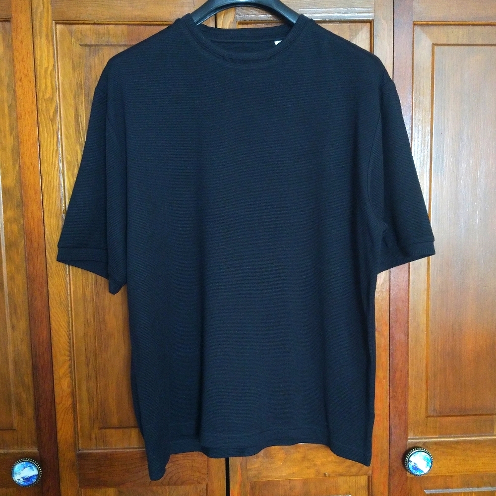 Caribean black silk T-shirt